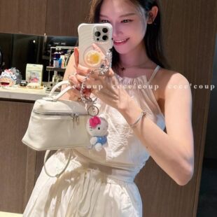 INSHUA 新品 26FW 荔枝纹手提包简约饭盒包女 3.28