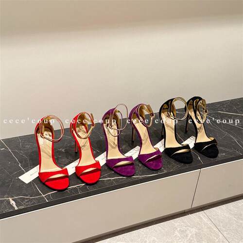 INSHUA 炸街辣妹3/28 新品 26FW 圆头双带扣细跟高跟凉鞋女