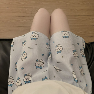 高级感卡通可爱网红风女童云朵棉家居服夏 2025新款 睡裤 女夏季 短裤