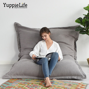 创意超大号酒店脚凳公寓沙滩床小户型躺卧垫布艺休闲懒人沙发豆袋