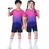 儿童气排球队服女套装 男夏定制小学生羽毛乒乓运动服比赛专用服装