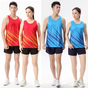 田径训练服男定制长跑比赛服装体考运动背心短跑马拉松跑步套装女