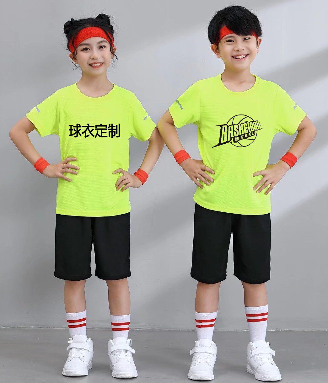 女童羽毛球服乒乓球服装女男款男童儿童足球衣服运动训练套装夏季