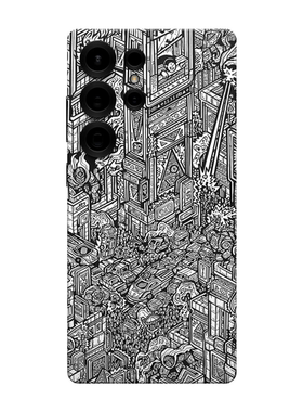 机肤适用于三星s25u全包背贴s24 ultra改色膜防刮dbrand立体纹路3M全包精准