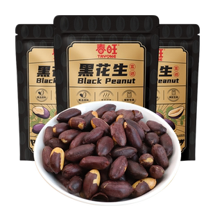 春旺花生零食下酒菜茶点黑皮富硒花生108g/袋