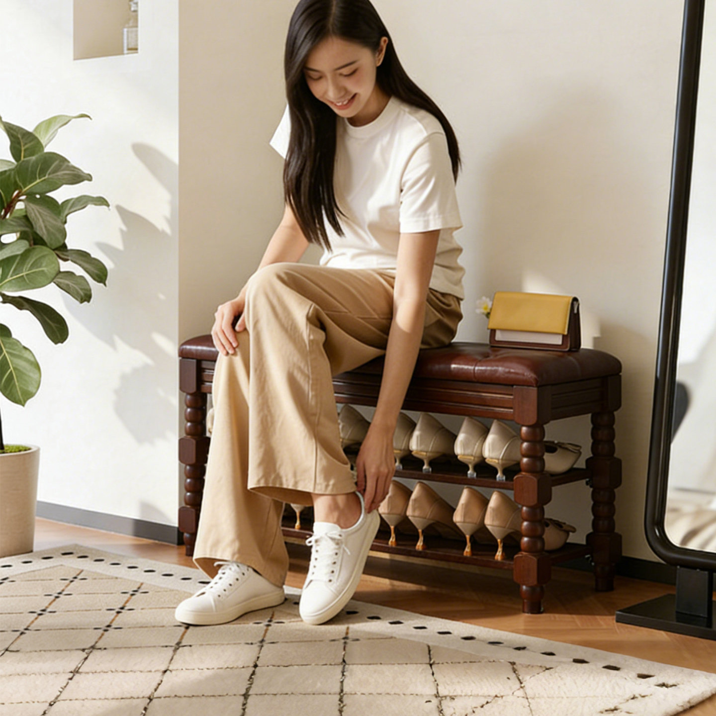 实木换鞋凳家用穿鞋凳美式进门口可坐式鞋柜鞋架储物凳玄关试鞋凳,住宅家具,换鞋凳,淘宝优惠券,粉丝福利购,淘宝优惠卷