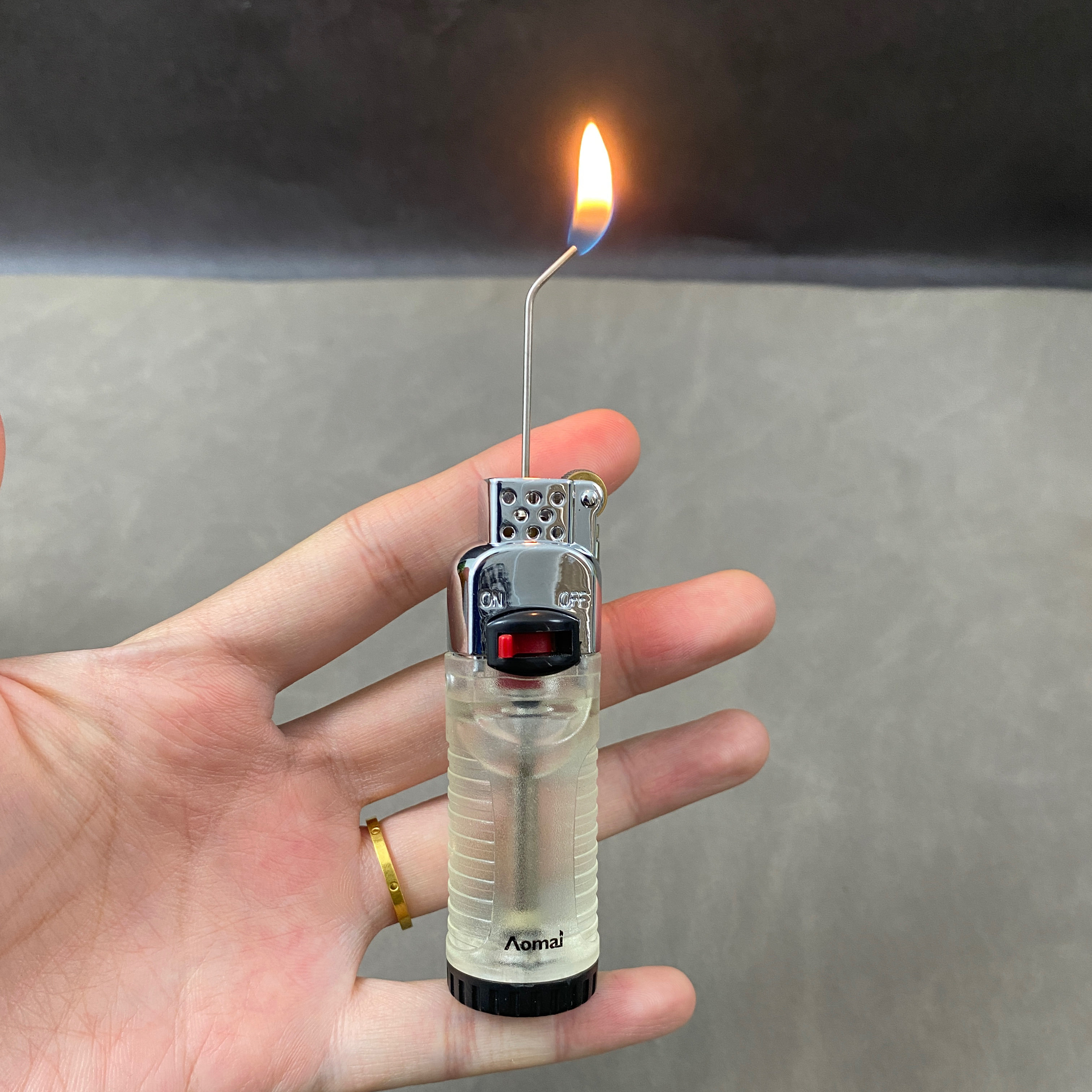 抖音同款针型烟斗打火机烟锅专用斜火打火机个性小火点烟器男士礼