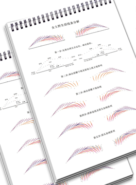 初学者临摹设计图纸手纹线条眉