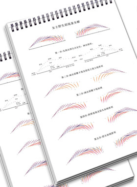 初学者临摹设计图纸手纹线条眉