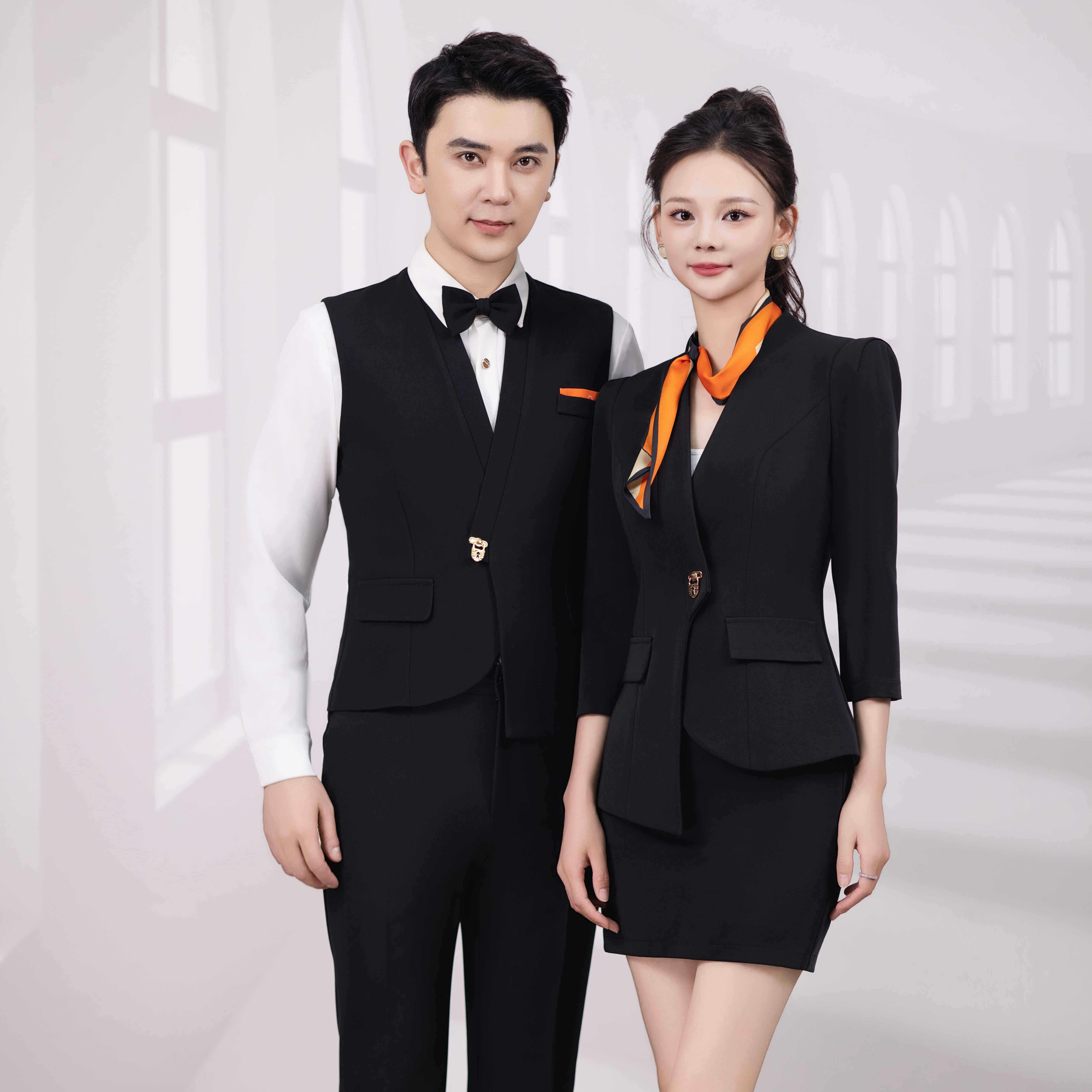 现货ktv工作服女dj装养生馆足疗技师工衣套装气质公主制服夜总会