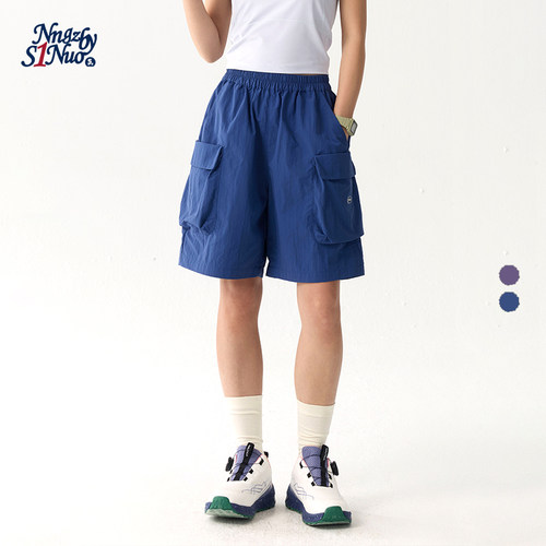 诺诺公主S1N初中生2026夏季工装五分短裤女青少年运动户外休闲裤