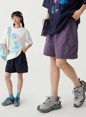 诺诺公主S1N初中生夏城市户外休闲短裤元气学院风轻薄透气短裤女