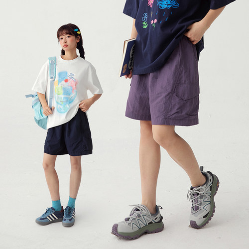 诺诺公主S1N初中生夏城市户外休闲短裤元气学院风轻薄透气短裤女