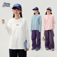 彩色微宽松纯色大童上衣 新款 诺诺公主S1N初中生长袖 白T恤女春季