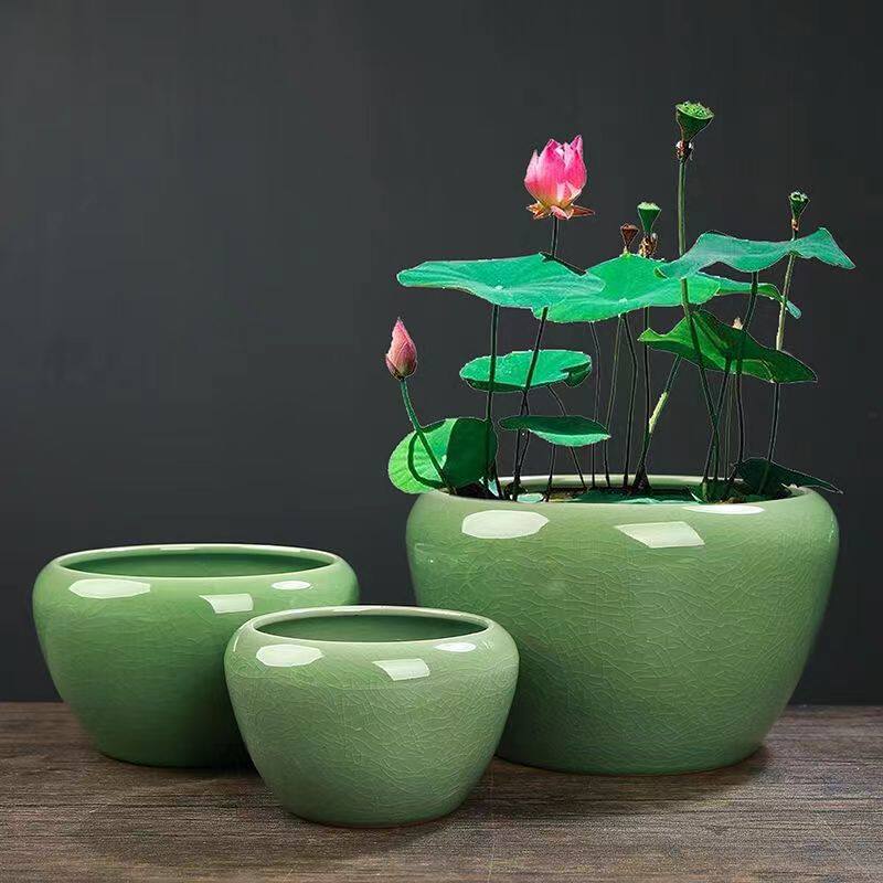 金鱼缸无孔陶瓷水仙花茶渣缸