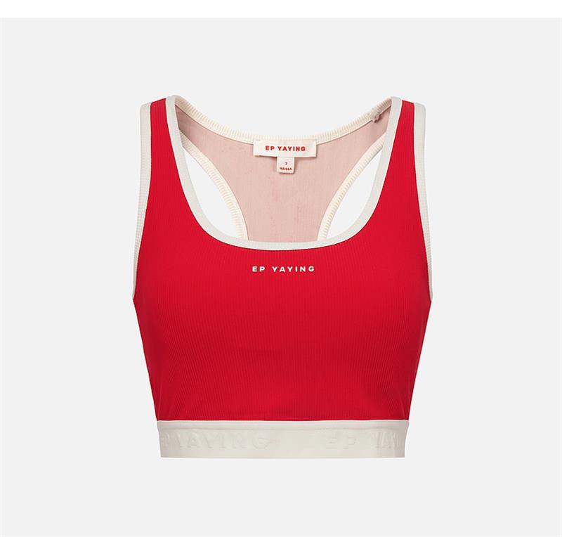 春夏款红色工字型多巴胺四面弹背心 EGJEAA001A-999