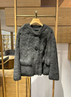 大雅家冬款圆领裘服外套 HFKIIQ150A-21999