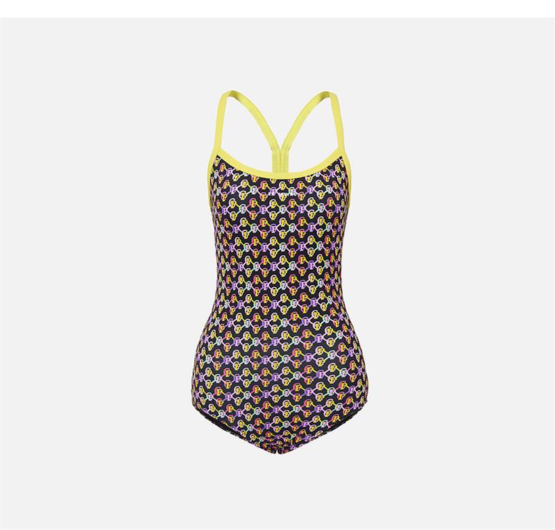 春夏款LOGO撞色后背大交叉露背设计连体泳衣  EGJEAAZ03A-1299