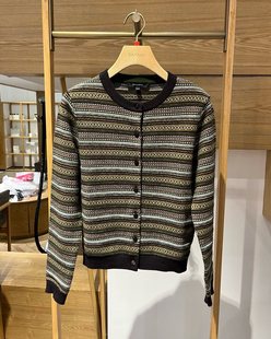 大雅家秋冬款费尔岛风提花针织开衫毛衣 HFKAW9131A-1999