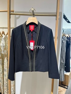 EPJEA1122A 春夏款 外套 西装 5999 高端系列黑色条纹肌理感正装