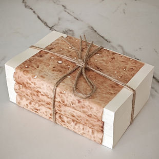 饰品售楼处架空层软装 新中式 古典土纸麻绳捆书摆件样板间大平层装