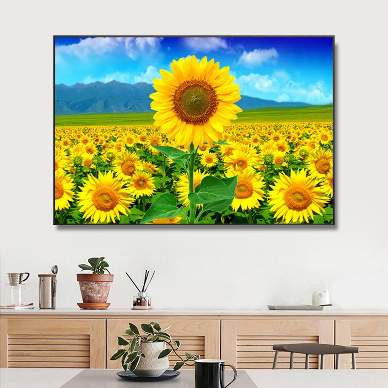 餐厅钻石绣太阳花贴钻十字绣5d钻石画满钻新款客厅2026向日葵清新