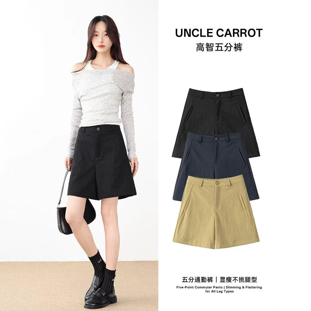 a字短裤女款夏季小个子裤子2026新款外穿夏天薄款休闲西装五分裤