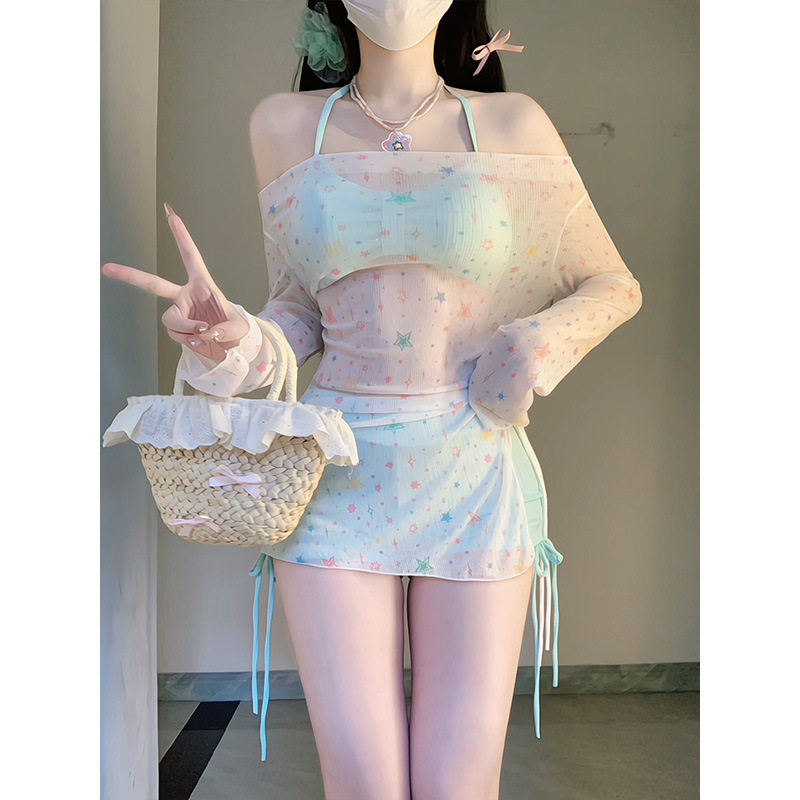 分体泳衣女三件套性感2026新款聚拢显瘦度假比基尼超仙泡温泉泳装