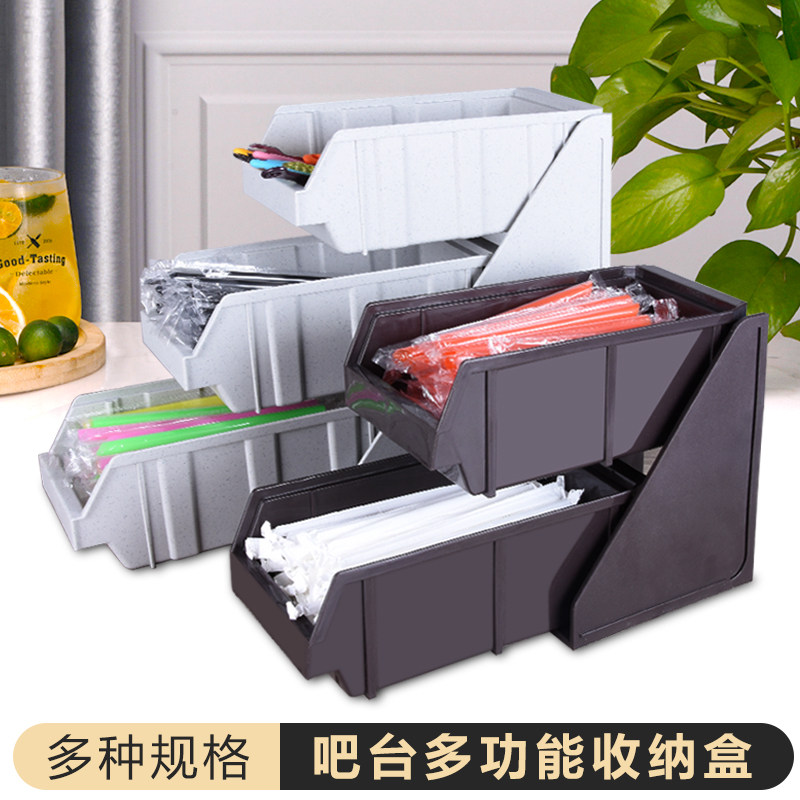 咖啡店吸管盒二格三格料理盒图片