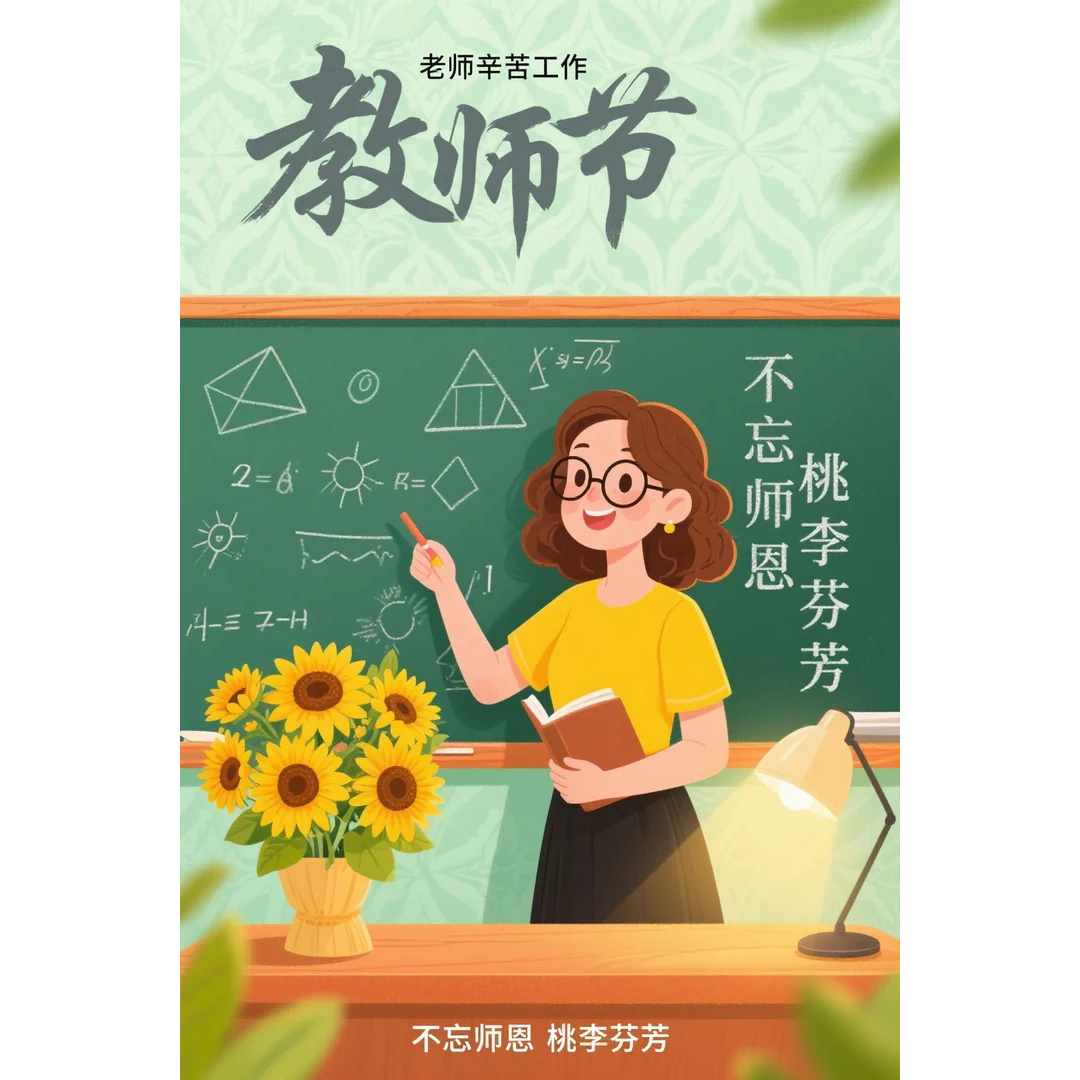 钻石画diy教师节数字拼图粘贴点钻画手工家居装饰画