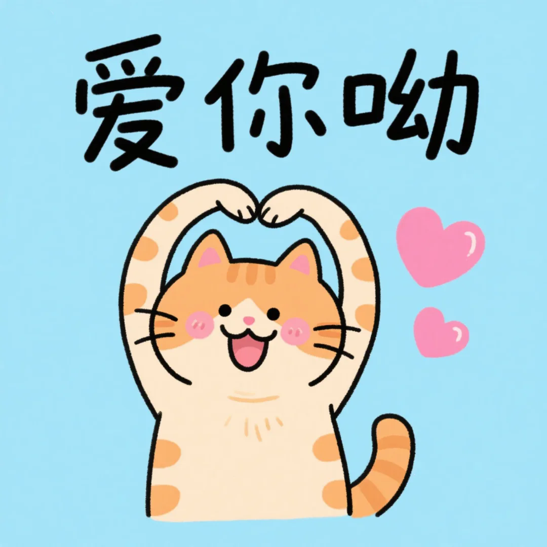 钻石画diy爱你猫咪卡通马赛克数字拼图粘贴点钻画手工家居装饰画图片