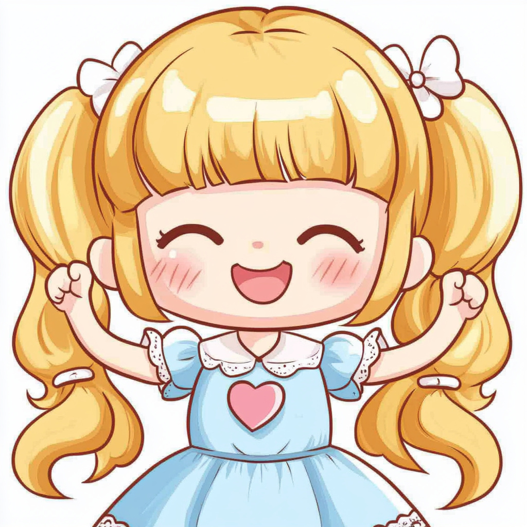 带框钻石画金发双马尾女孩diy卡通马赛克拼图粘贴画手工满钻相框