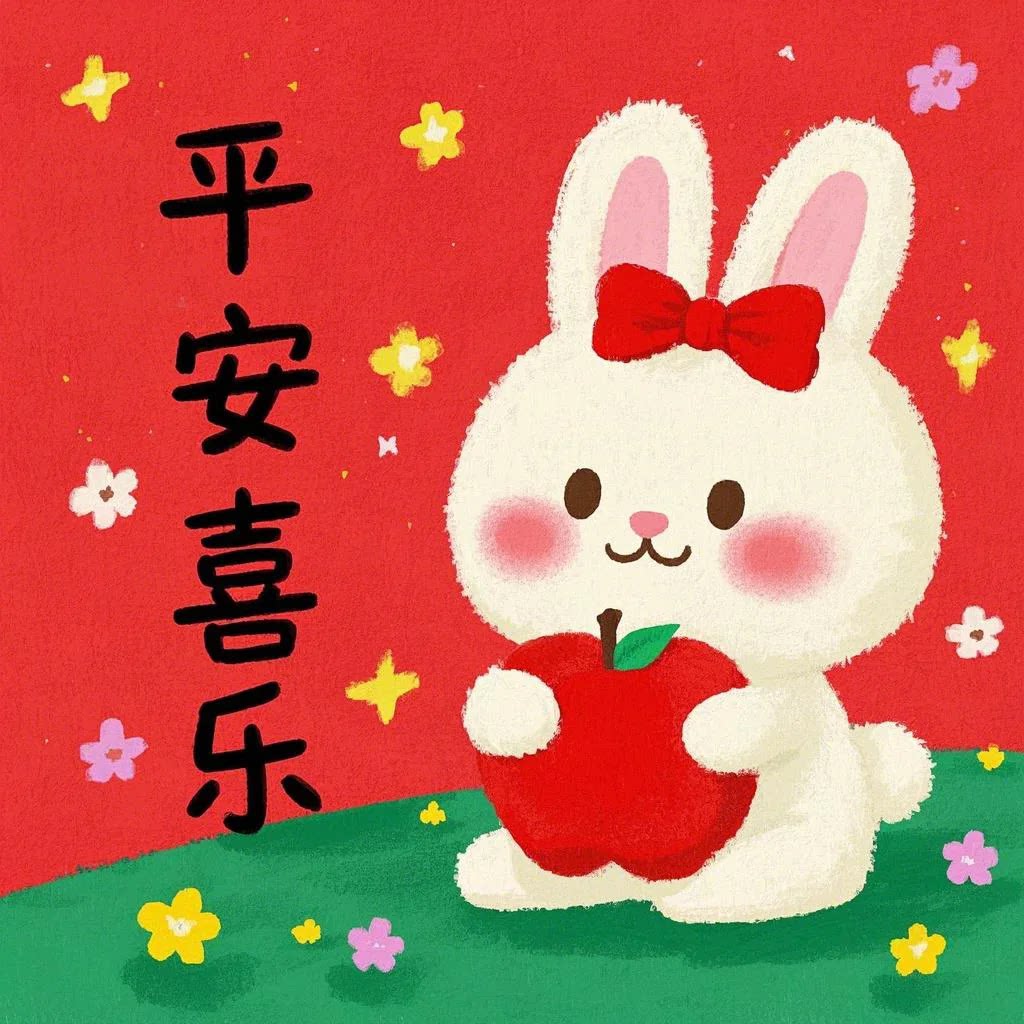 带框钻石画平安喜乐兔子diy卡通马赛克拼图粘贴画学生手工钻石绣