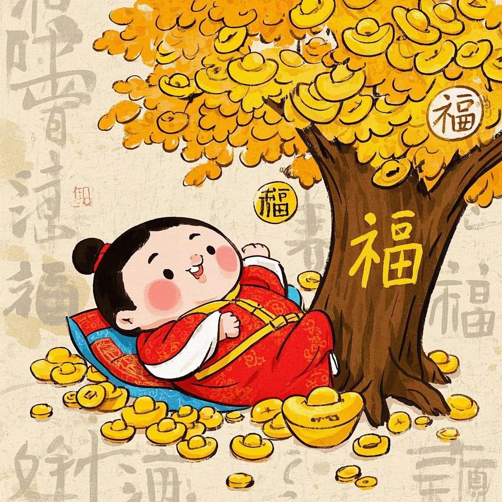 带框钻石画财神福摇钱树diy卡通马赛克拼图粘贴画学生手工钻石绣