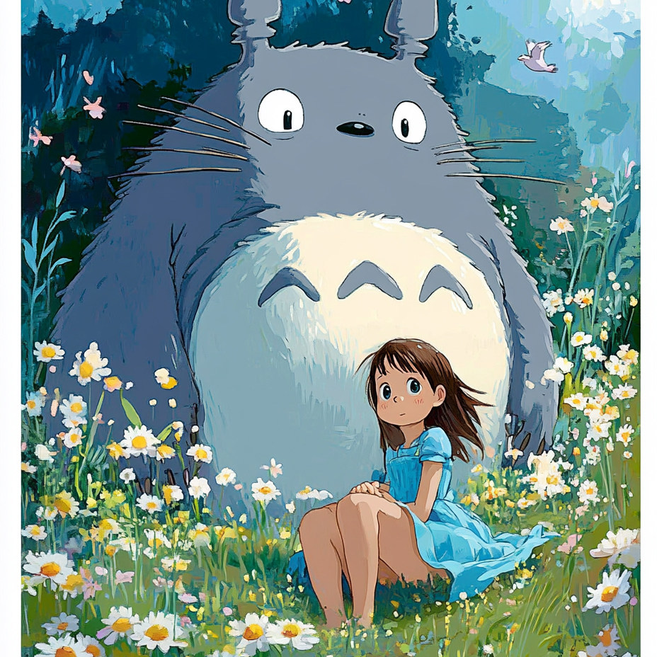 带框钻石画龙猫女孩diy钻石绣卡通马赛克拼图粘贴画满钻相框人物