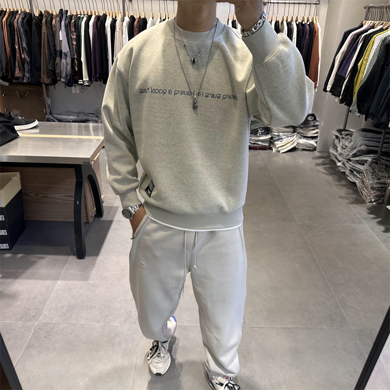 印花长袖卫衣男上衣百搭潮