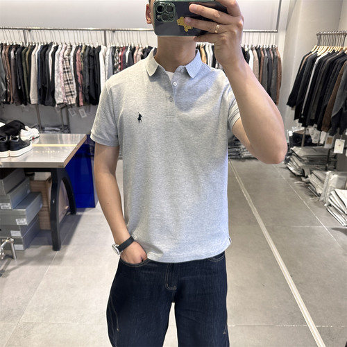 老钱风轻奢刺绣Polo衫短袖男