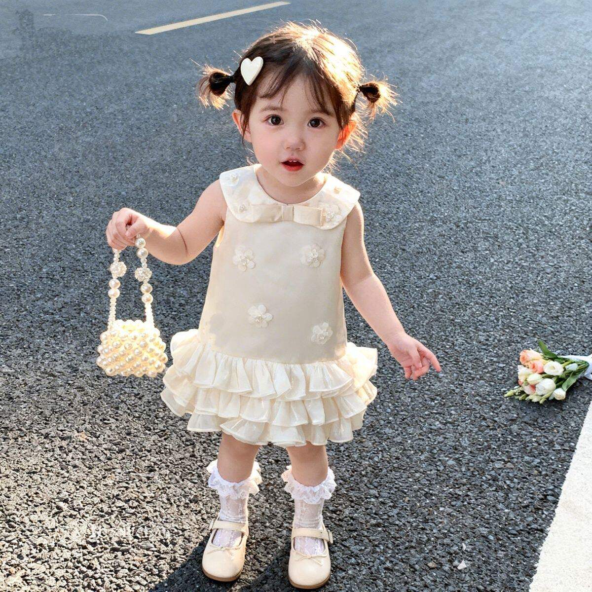 女宝生日周岁礼服背心连衣裙夏季2026新款儿童洋气高级感公主裙子