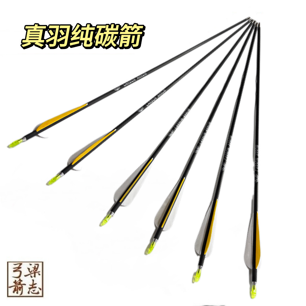 梁志弓箭真羽纯碳箭户外玩具比赛练习传统射击原创复古射箭,运动/瑜伽/健身/球迷用品,箭,淘宝优惠券,粉丝福利购,淘宝优惠卷