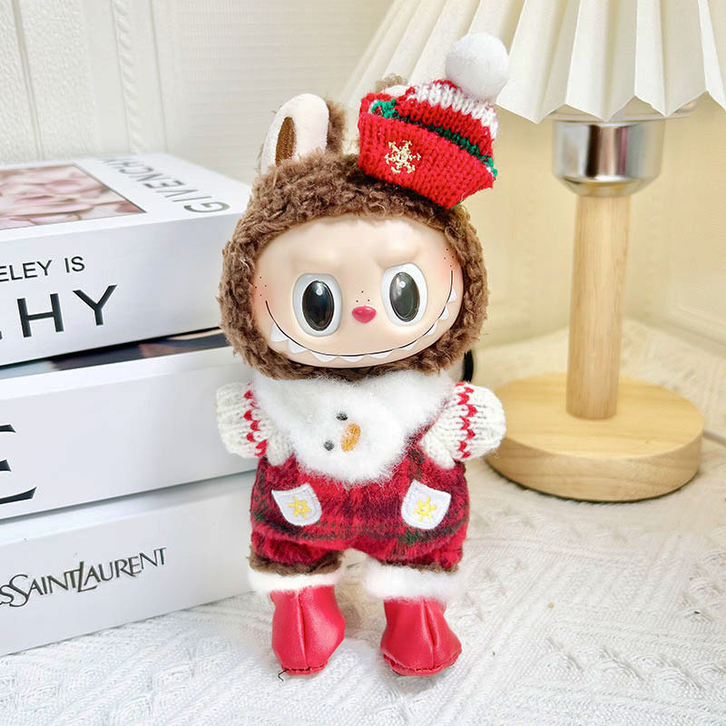 仅衣服】17cm挂件盲盒拉布布娃衣钥匙扣Labubu公仔圣诞五件套可爱,模玩/动漫/周边/娃圈三坑/桌游,潮玩娃衣,淘宝优惠券,粉丝福利购,淘宝优惠卷