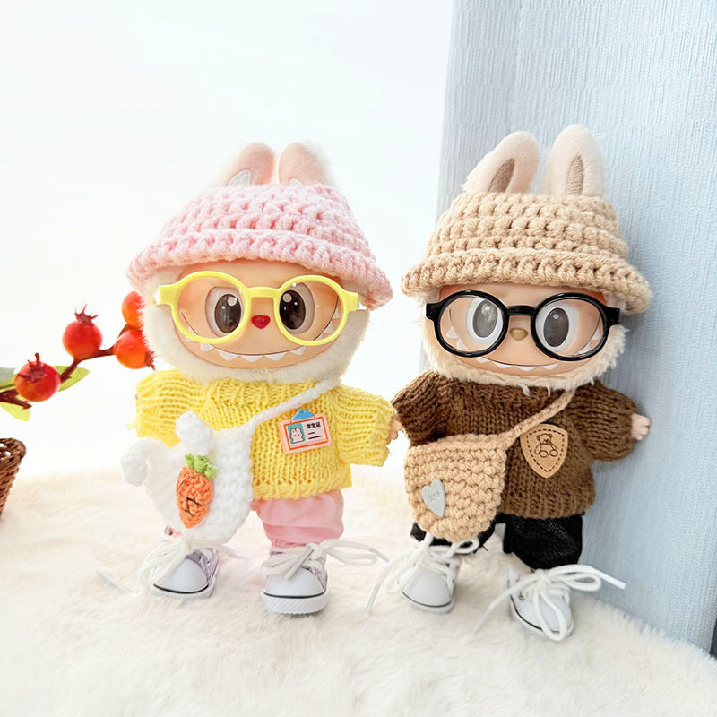 仅衣服] 一二代钥匙扣Labubu衣服挂件拉布布手作日系毛衣三件套萌,模玩/动漫/周边/娃圈三坑/桌游,潮玩娃衣,淘宝优惠券,粉丝福利购,淘宝优惠卷