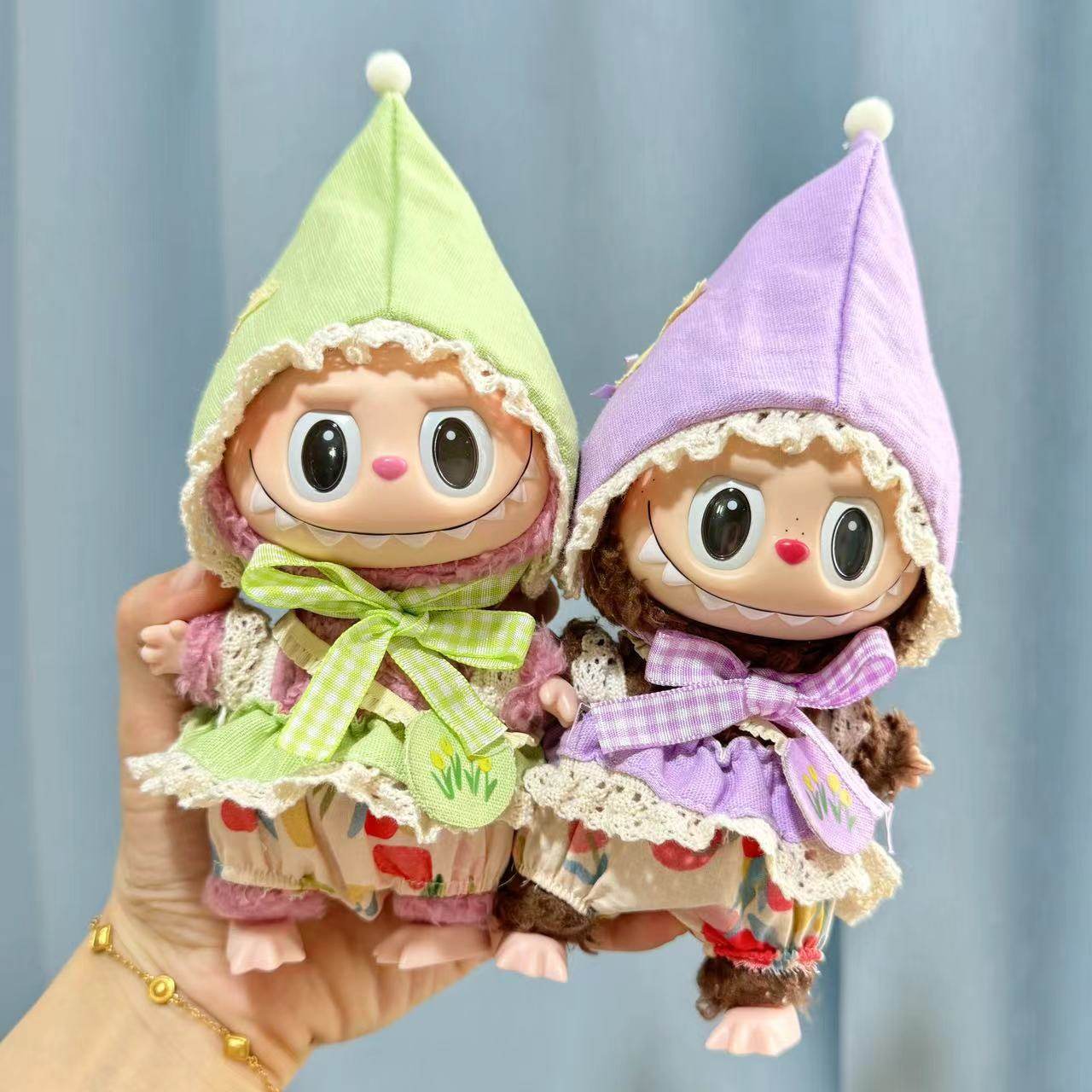 仅衣服】娃衣17cm挂件盲盒拉布布衣服Labubu公仔着替小女巫三件套,模玩/动漫/周边/娃圈三坑/桌游,潮玩娃衣,淘宝优惠券,粉丝福利购,淘宝优惠卷