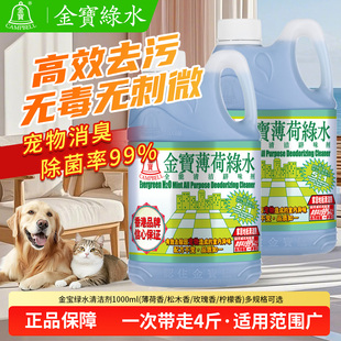 金宝绿水薄荷清香松木柠檬玫瑰多用途家用除菌除臭速干地板清洁剂