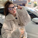 【现货】简约风格短款羊羔毛外套235-M600-P165,控239，女装皮草，金十上