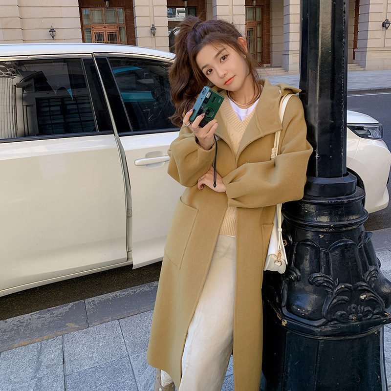 现货长款双面羊绒大衣235-9910-P285-控398,女装毛呢外套,金十上