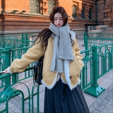 现货新款美拉德毛绒皮毛一体外套235-2551-P205-控298，女装皮草，金十上