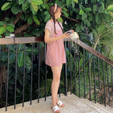 新款现货小个子减龄条纹背带裤套装235-310-P125-控178，女装连体裤，金十上