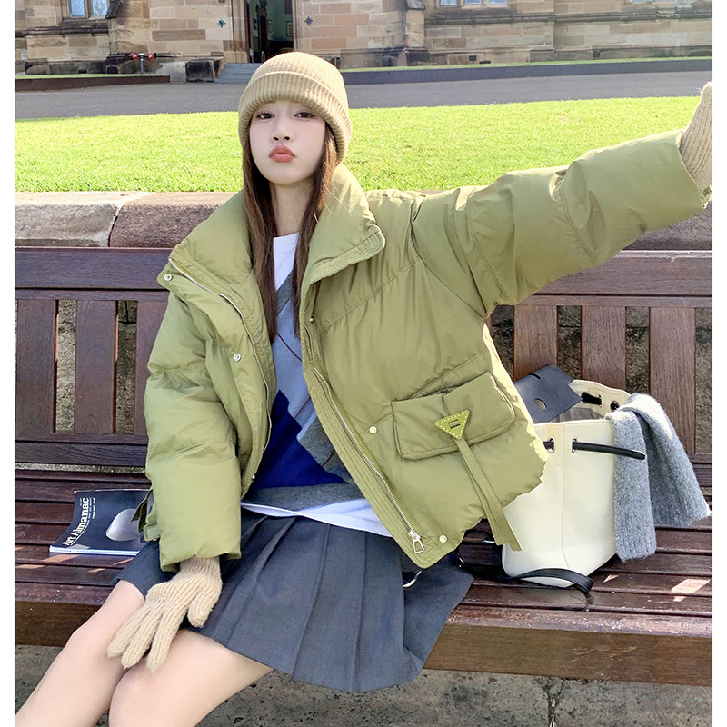 【现货】90绒小个子立领设计感短款外套235-361-P265-控388,女装羽绒服,金十上