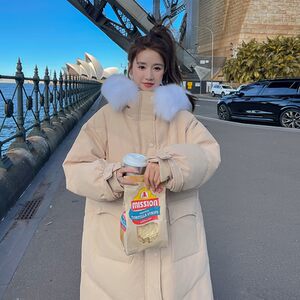 {现货} 长款大毛领羽绒棉服235-359-P195-控288图片