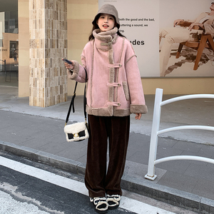 【现货】鹿皮绒加厚皮毛一体外套235-363-P185-控278图片